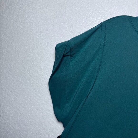 Free People Movement Womens Size Small Teal Dolman Sleeve Boho Top Strap Detail - Picture 9 of 12